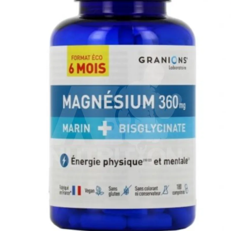 MAGNÉSIUM MARIN BISGLYCINATE 360MG